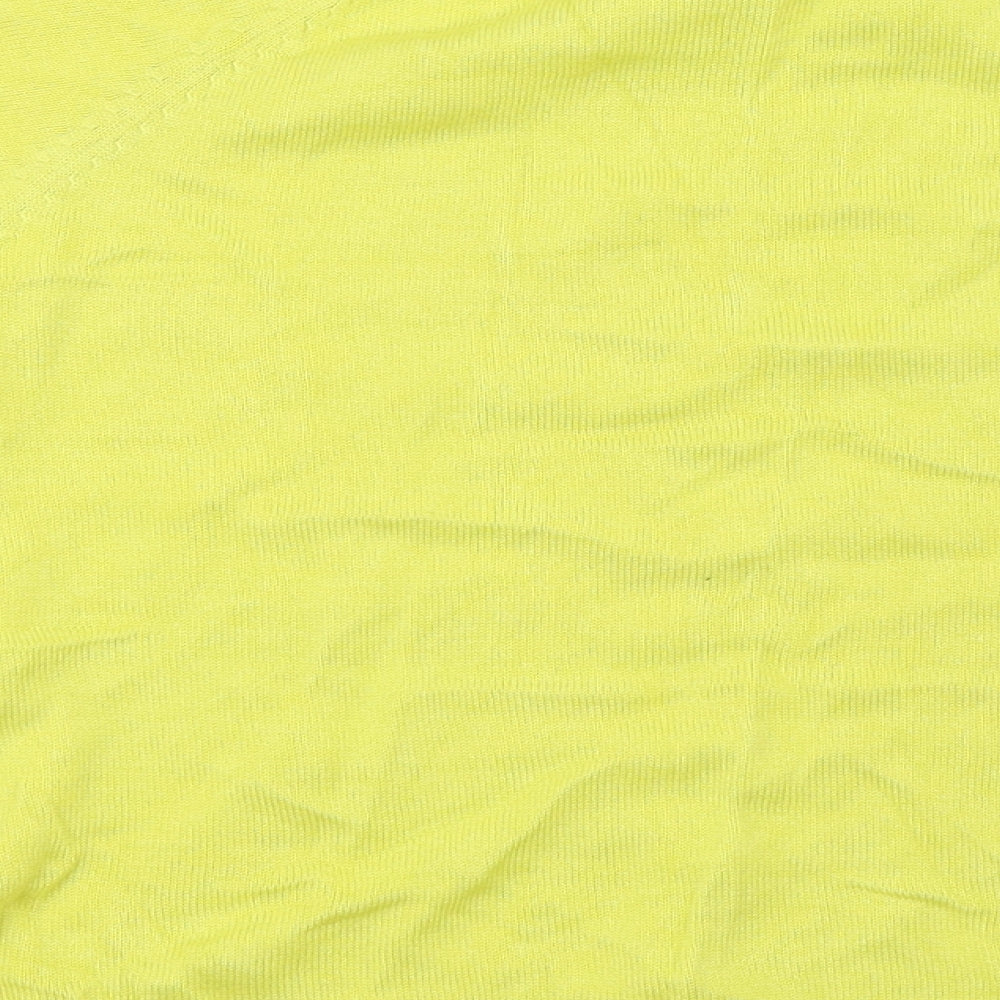 Womens UK Size 8 New Look Yellow Cropped Tank