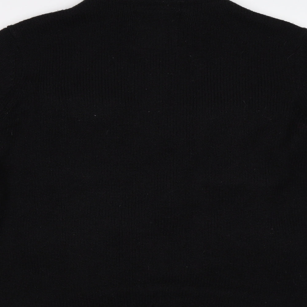 Dissident Mens Black Cardigan Jumper Size M