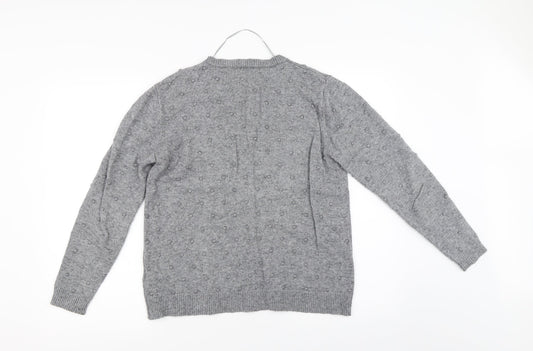 b.young Womens Grey Pullover Jumper Size M