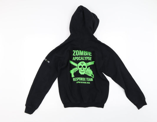 Gildan Boys Black Pullover Hoodie Size M