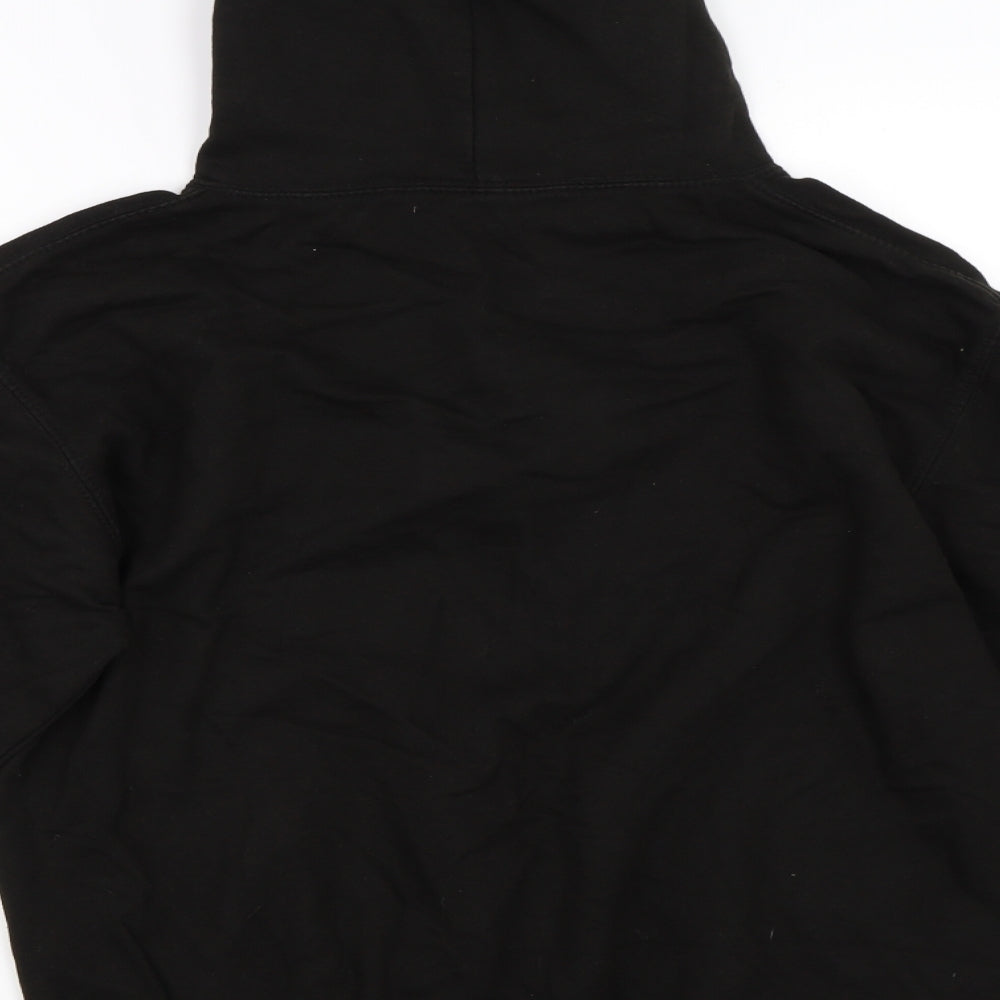 Mens UK Size M Preworn Black Pullover Hoodie