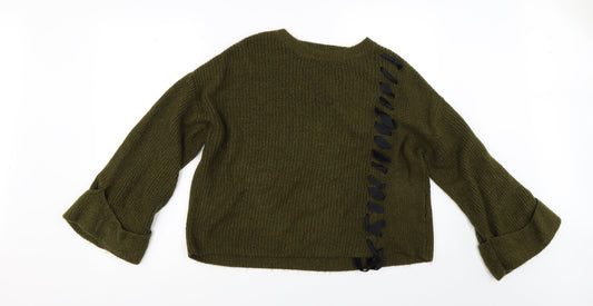 Topshop Womens Green Pullover Jumper Size 10