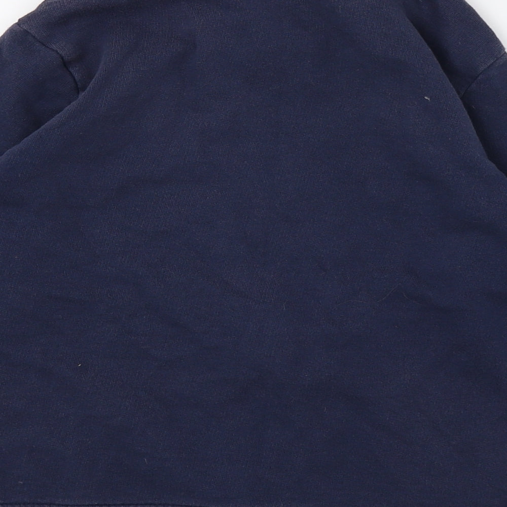 United Colors of Benetton Boys Blue Jersey Full Zip Sweatshirt Size 10-11 Years