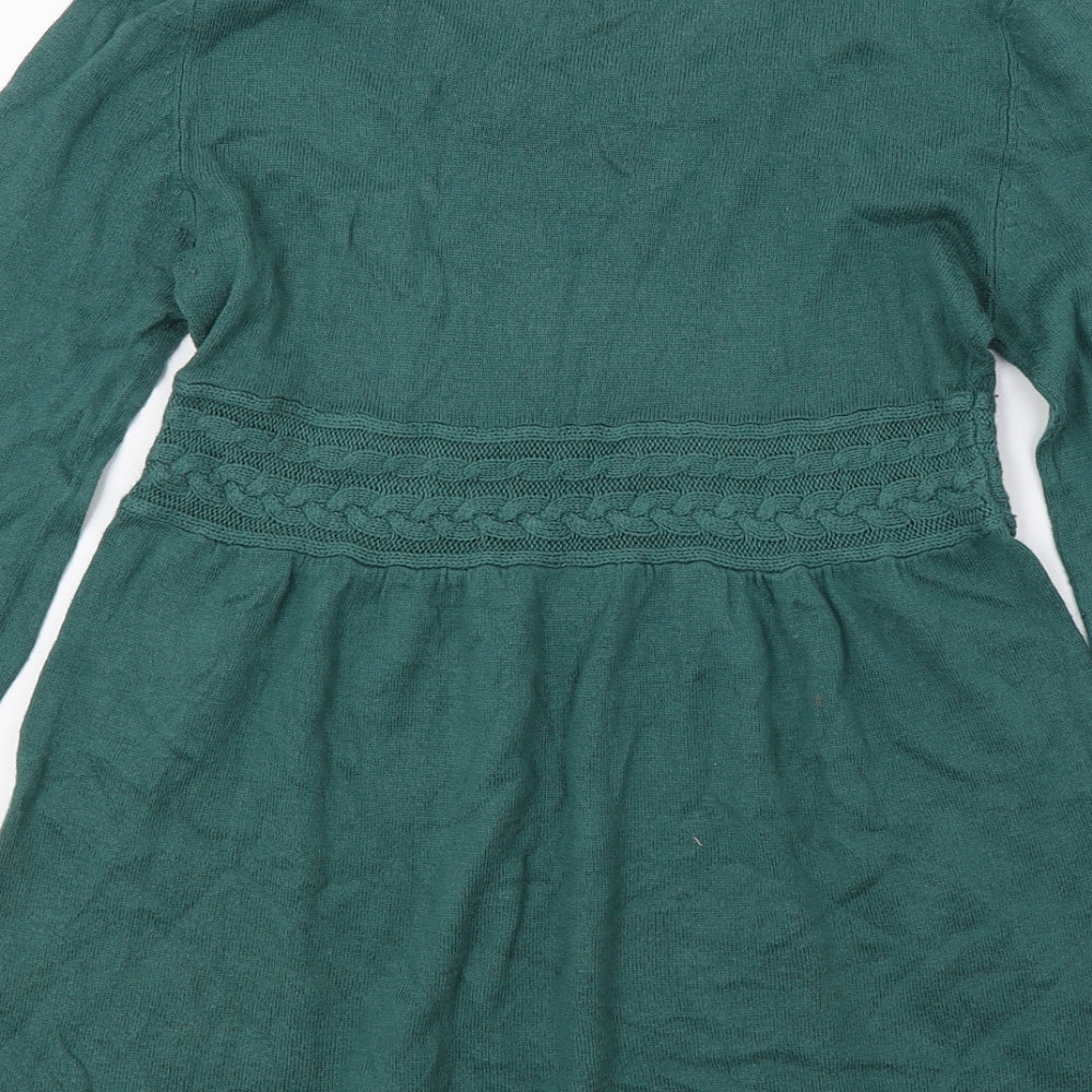 Womens UK Size XS H&M Green Basic T-Shirt