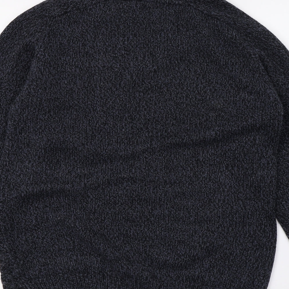 Peacocks Mens Blue Knit Pullover Jumper Size S