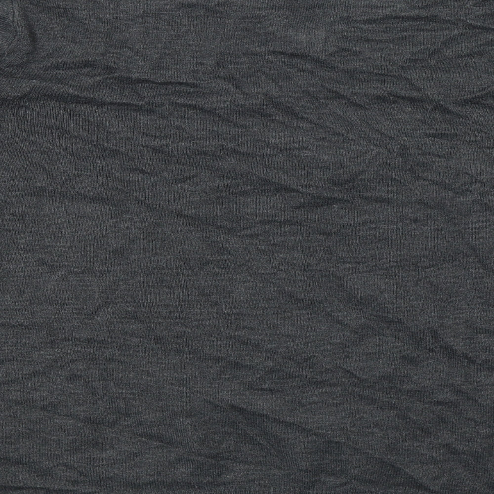 Cedar Wood State Mens Grey Striped Knit Pullover Jumper Size M