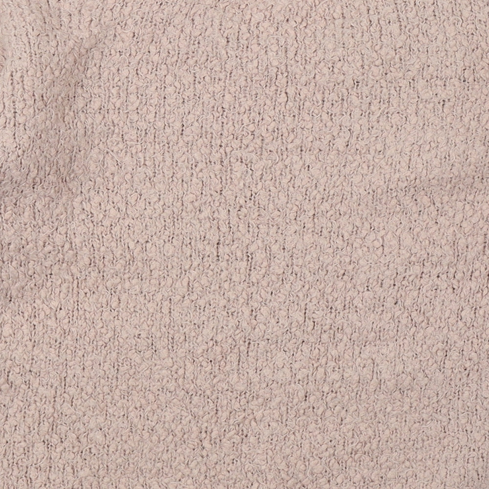 Brand and care label for Atmosphere women’s pink knit jumper, size UK 8