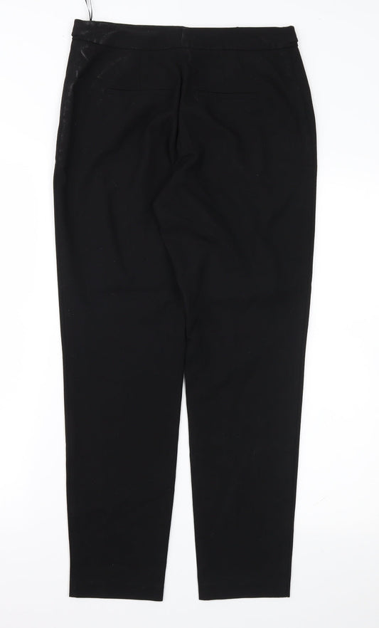 Womens UK Size 8 NEXT Regular Fit Black Trousers