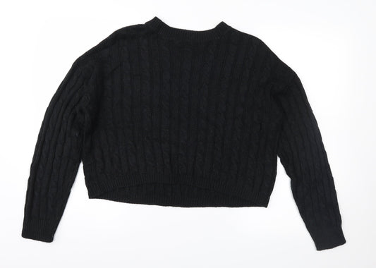 Brave Soul Womens Black Pullover Jumper Size S