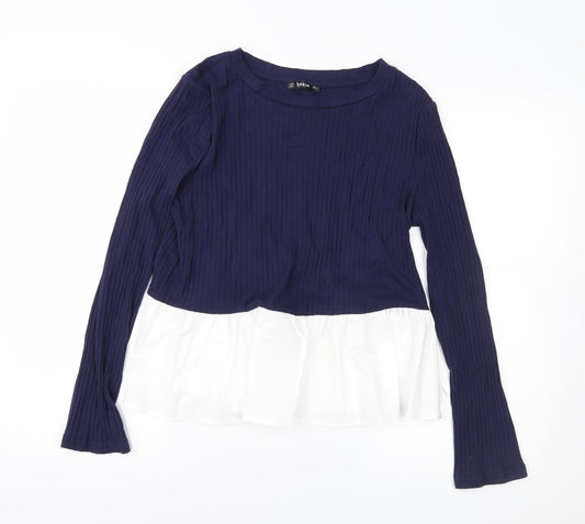SheIn Womens Blue Pullover Jumper Size L