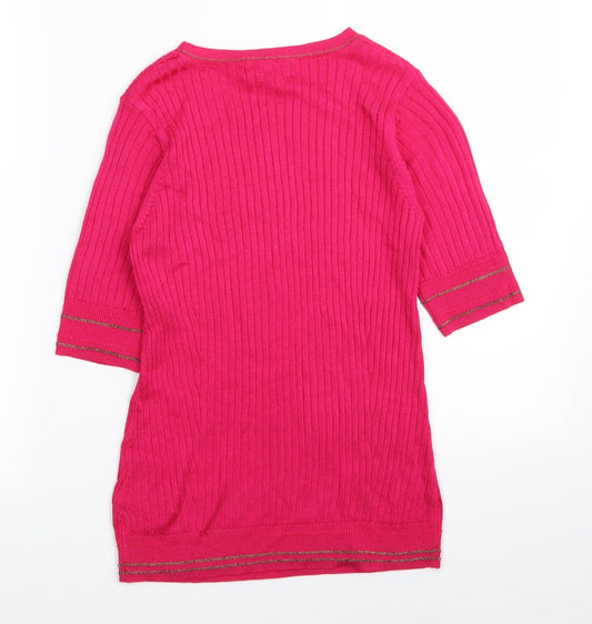 M&S Womens Pink Basic T-Shirt Size 10