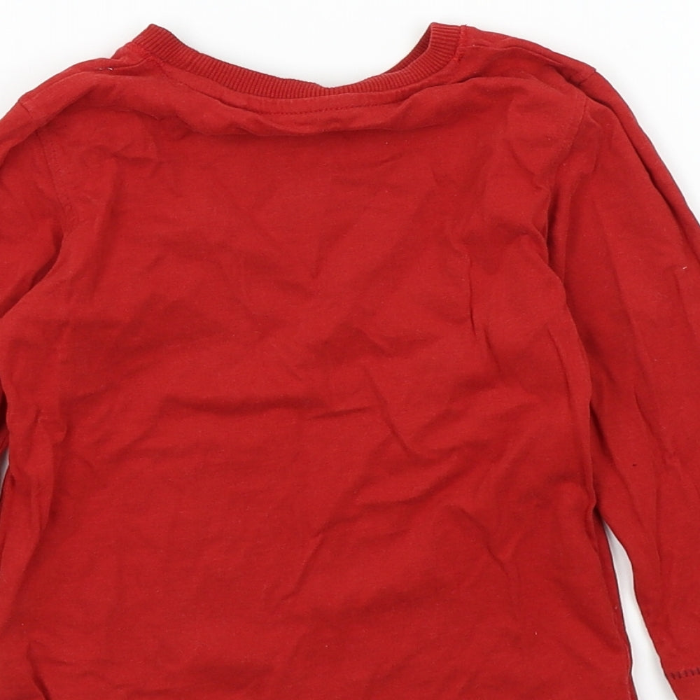 Brand and care label for Next Baby Red Basic T-Shirt, size 18-24, Months