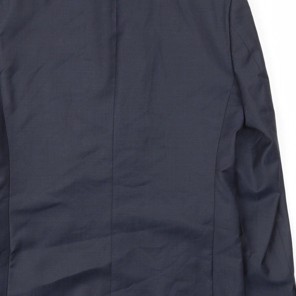 Mens UK Size 40 River Island Regular Blue Suit Jacket