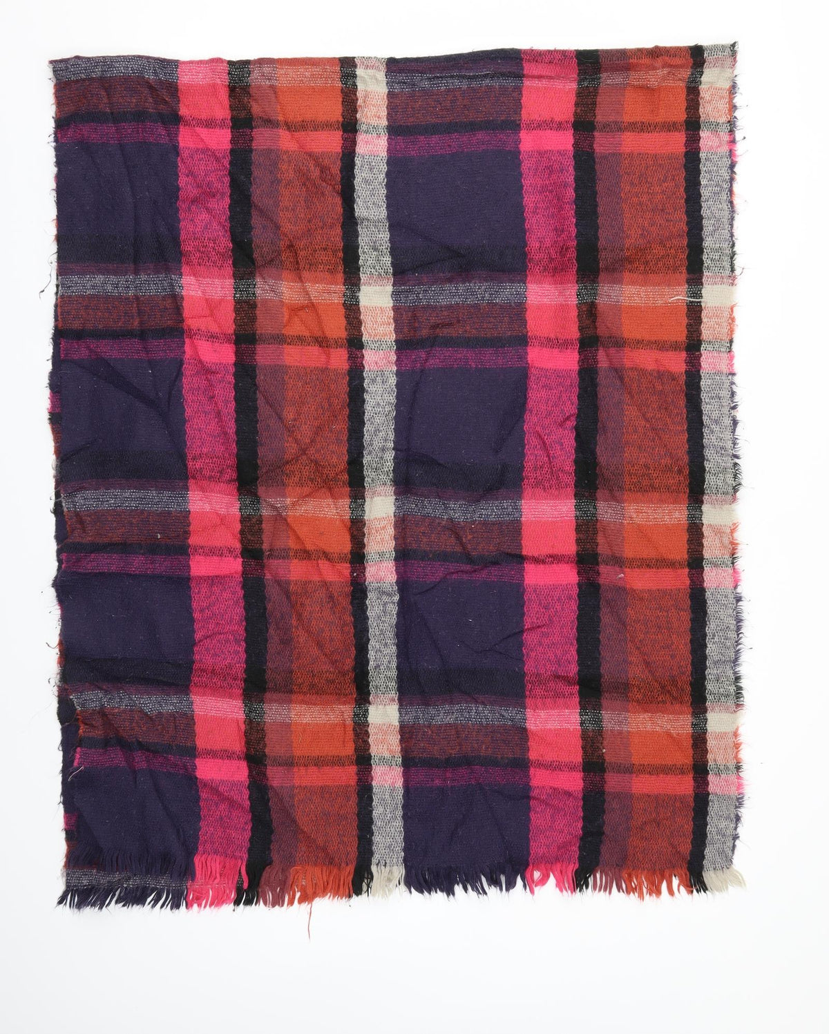 Preworn Womens Pink Check Scarf