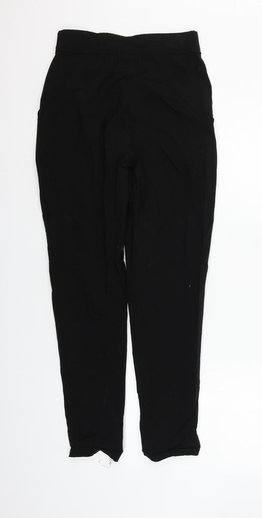 Womens UK Size 8 Boohoo Regular Fit Black Trousers