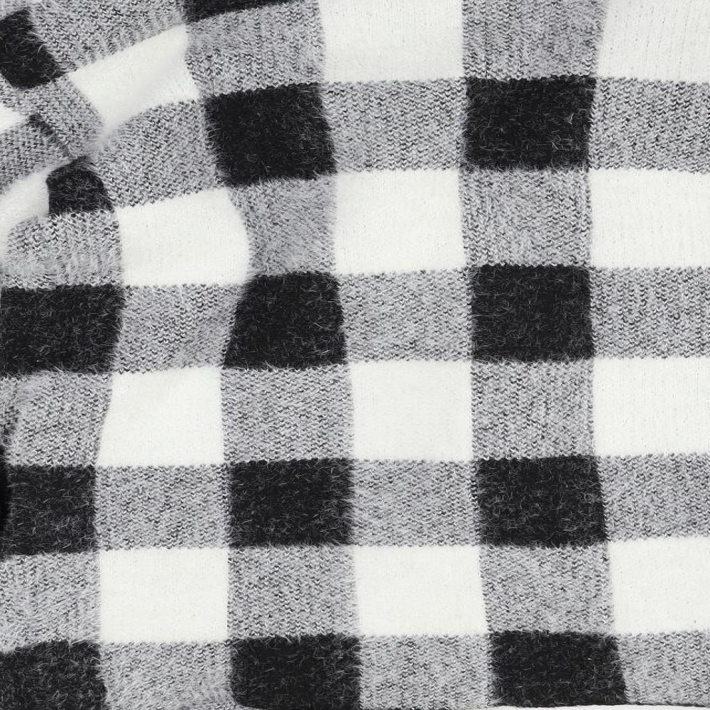 Primark Womens White Check Jacket Coat Size S