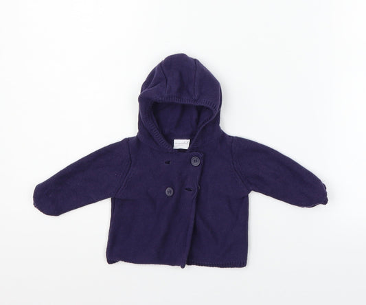 Mini Club Girls Blue Cardigan Jumper Size 0-3 Months