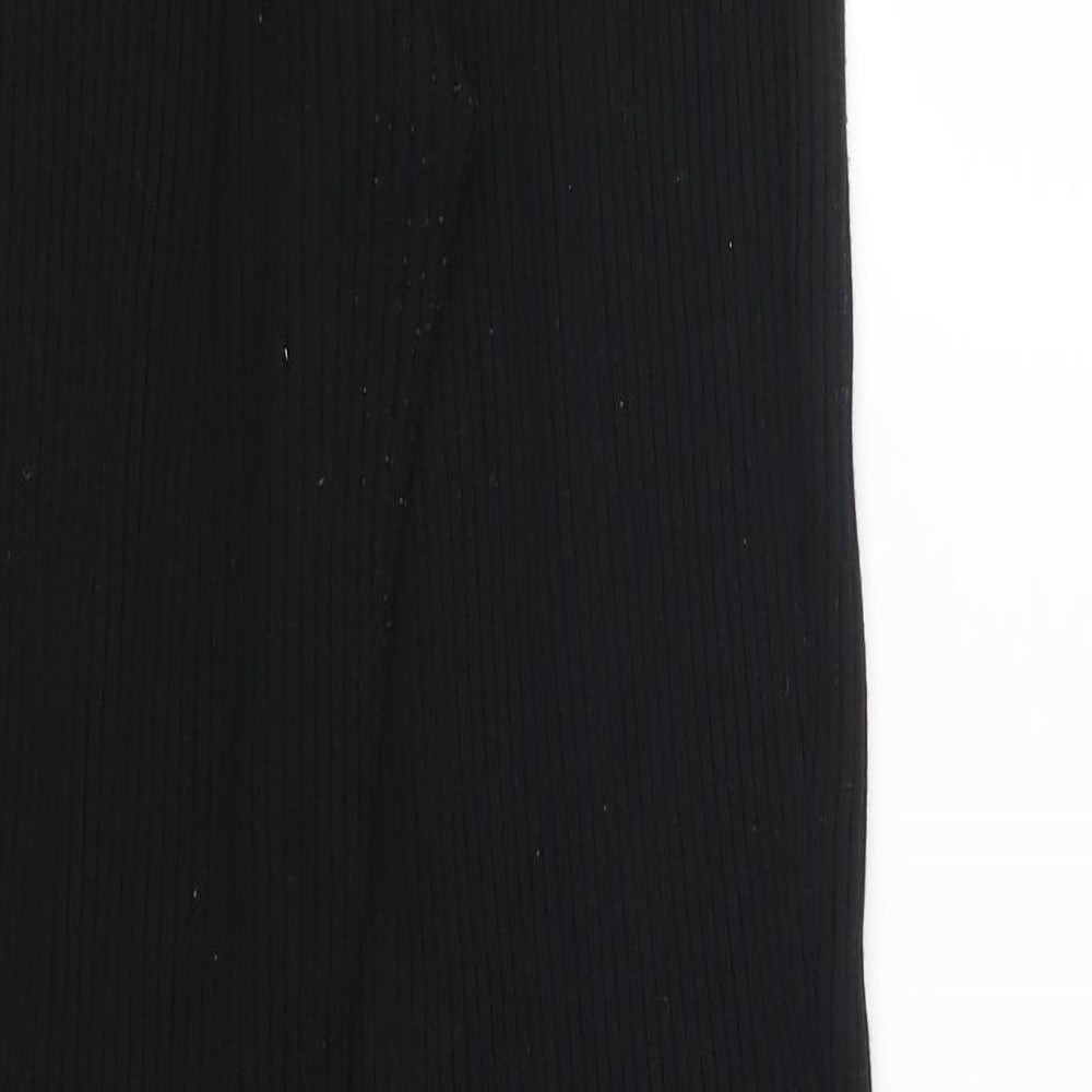 Womens UK Size S Topshop Regular Fit Black Trousers