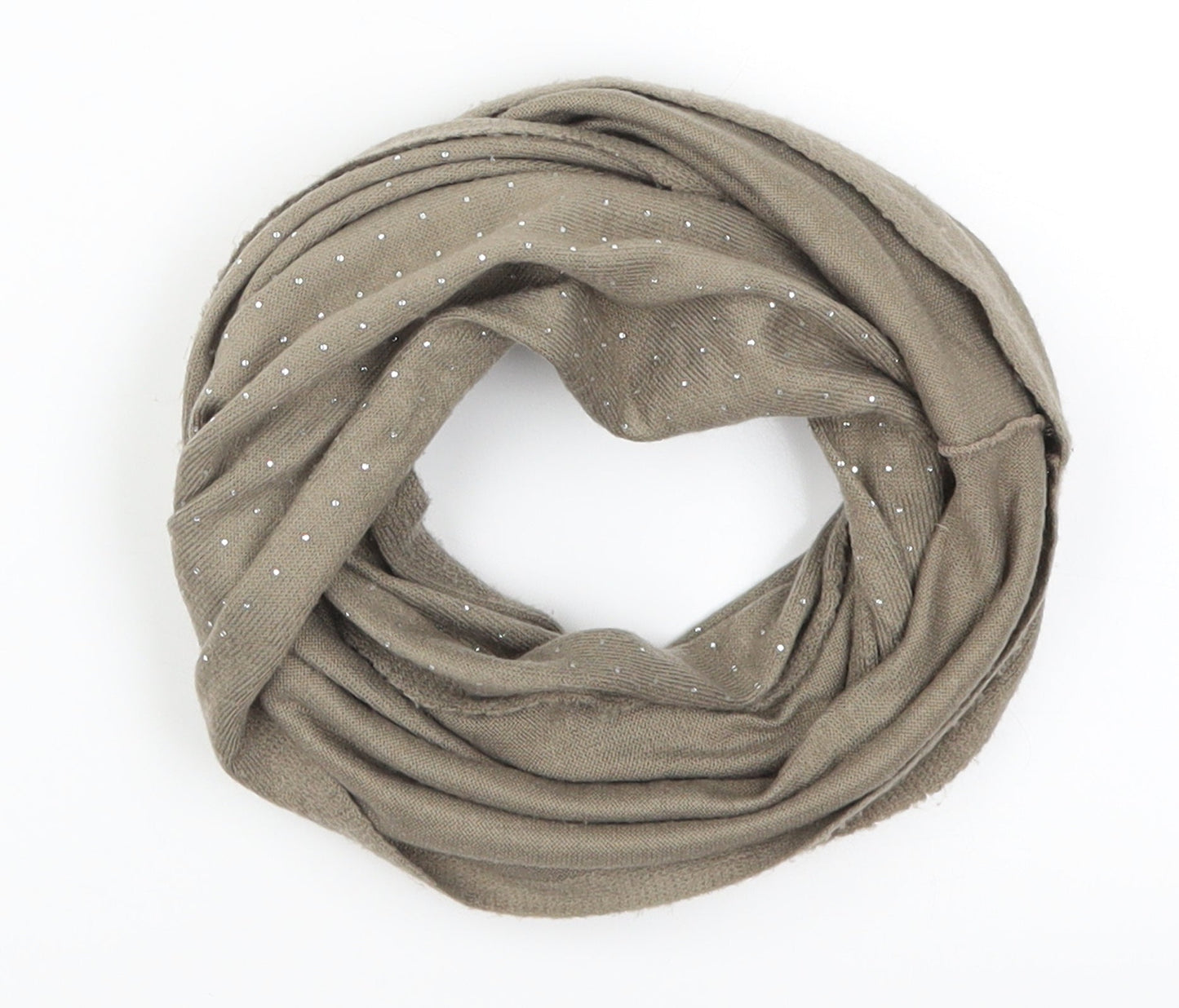 Preworn Womens Brown Polka Dot Scarf - Snood