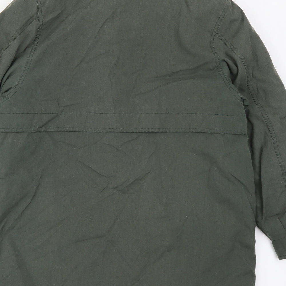 Classics Womens Green Overcoat Coat Size 14