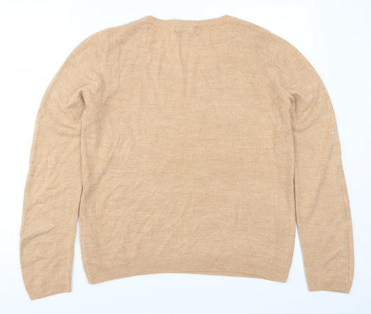 Marks and Spencer Womens Beige Pullover Jumper Size 12