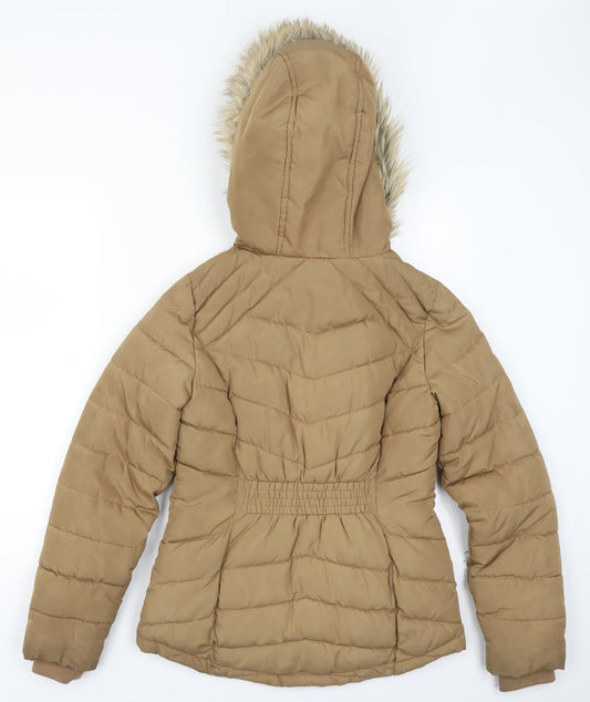 F&F Womens Brown Parka Coat Size 6