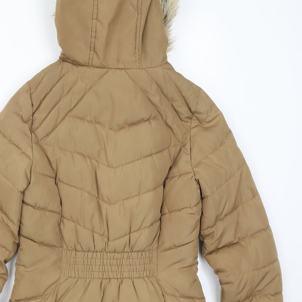 F&F Womens Brown Parka Coat Size 6