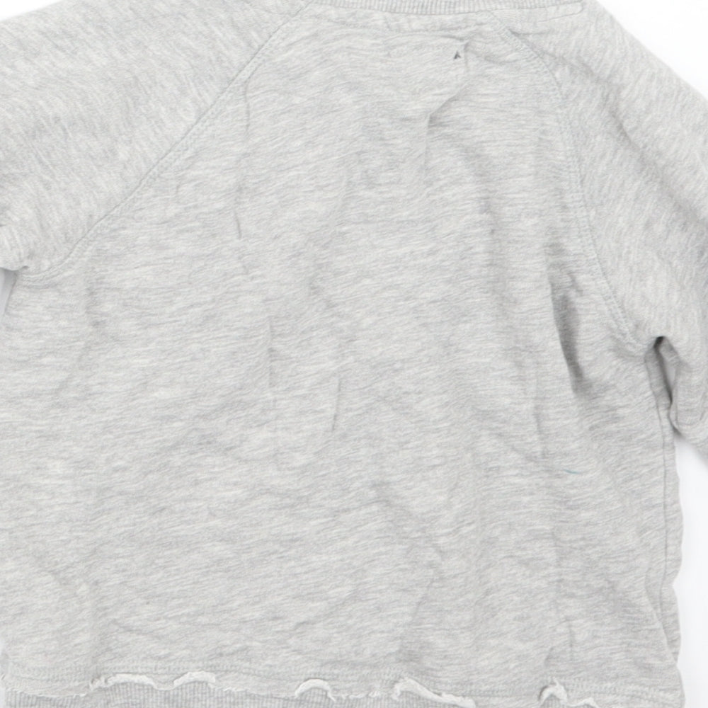 Next Girls Grey Pullover Jumper Size 4-5 Years