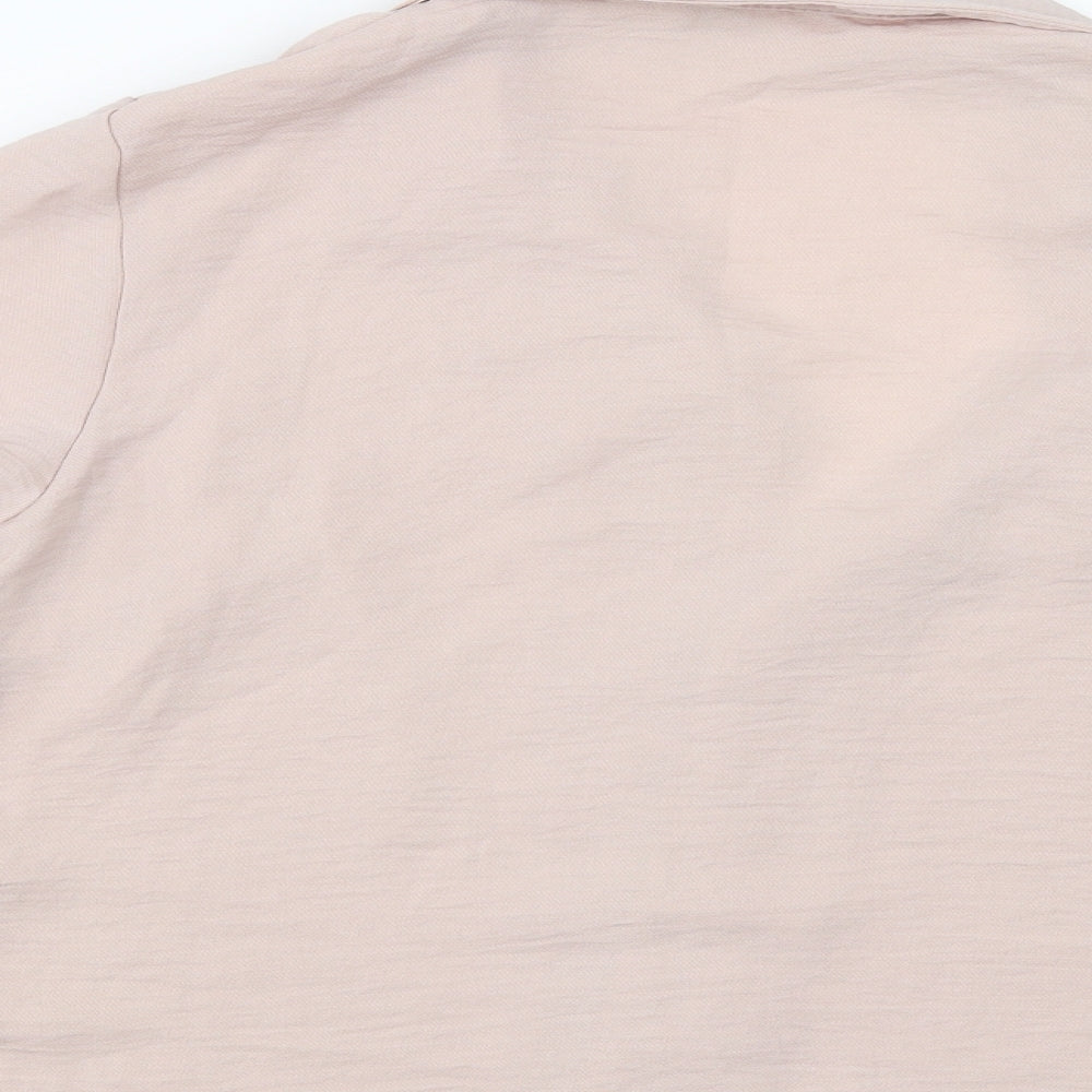 Womens UK Size 10 New Look Pink Basic Blouse