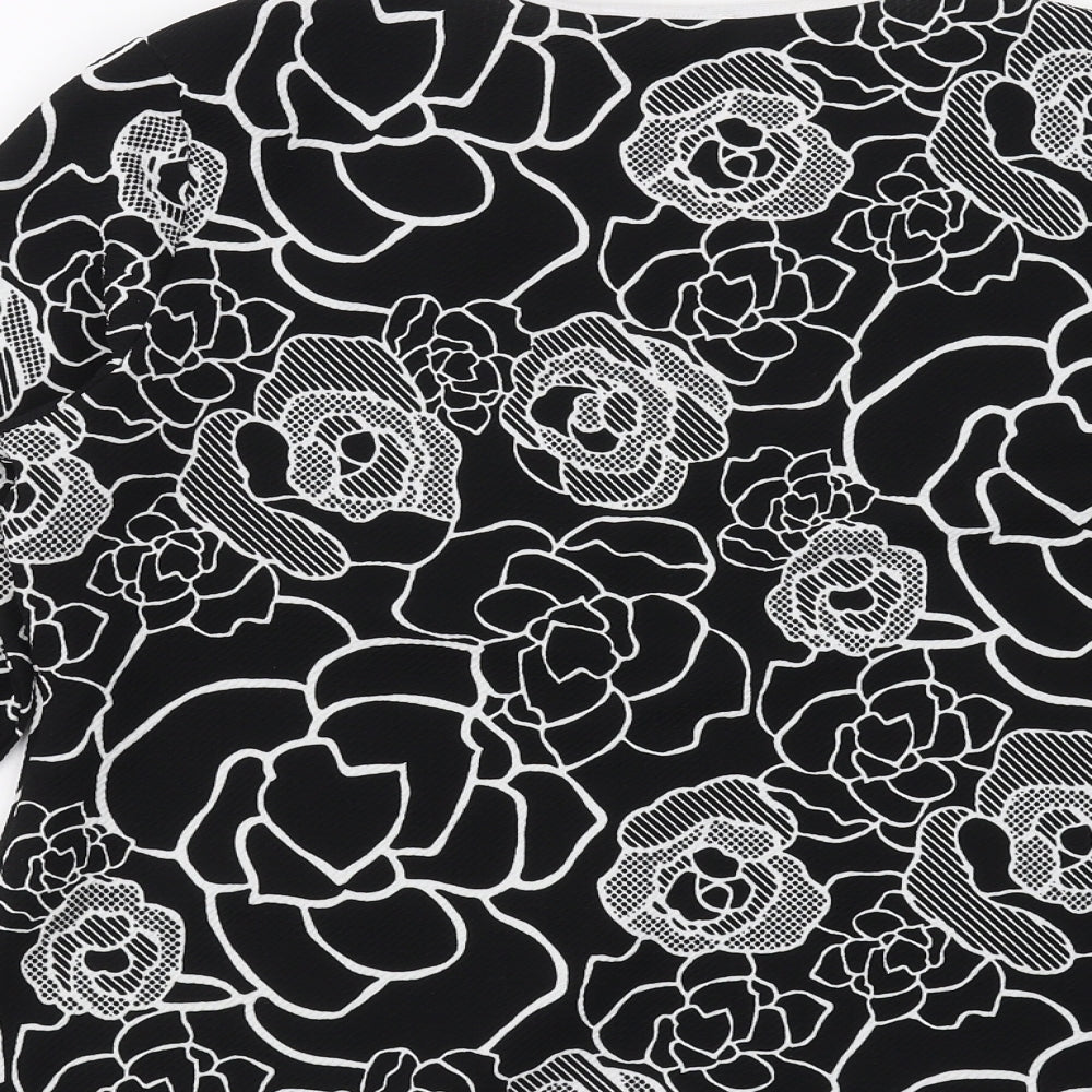 Womens UK Size 14 Saloos Black Basic Blouse