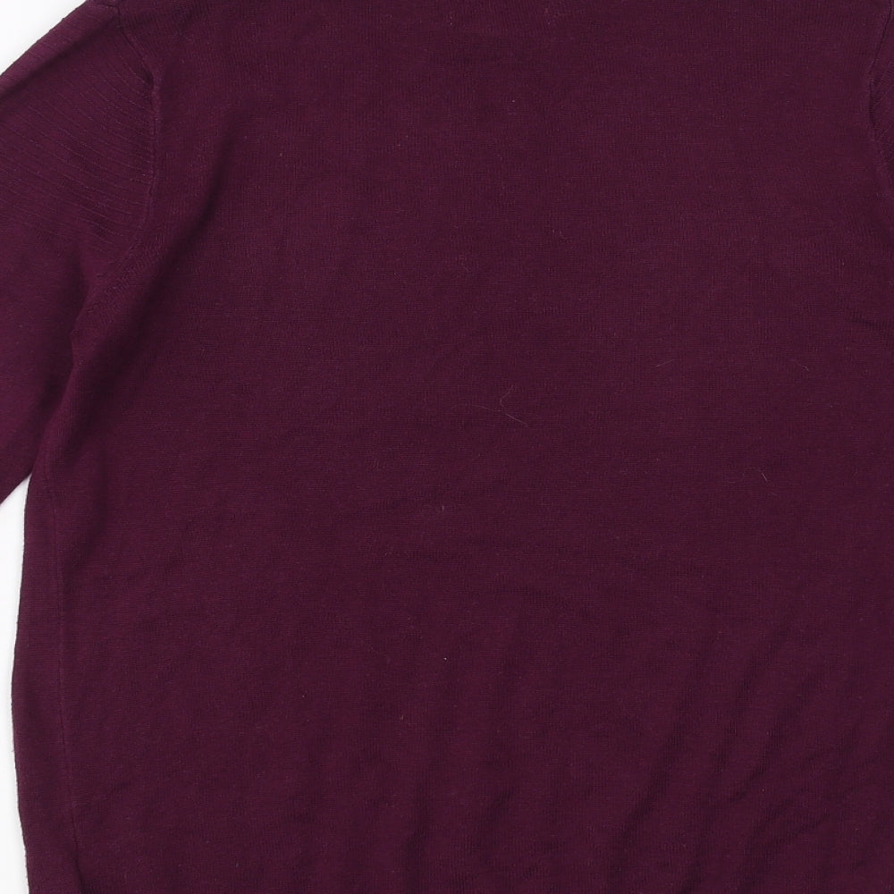 Marks and Spencer Mens Purple Pullover Jumper Size S
