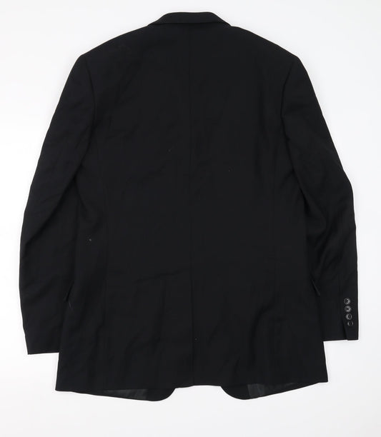 Mens UK Size 40 Preworn Regular Black Suit Jacket
