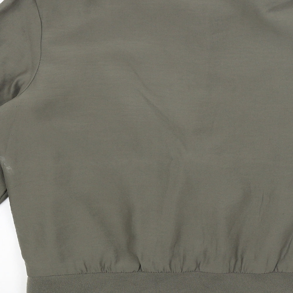 Brand and care label for Papaya women’s green jacket, size UK 10