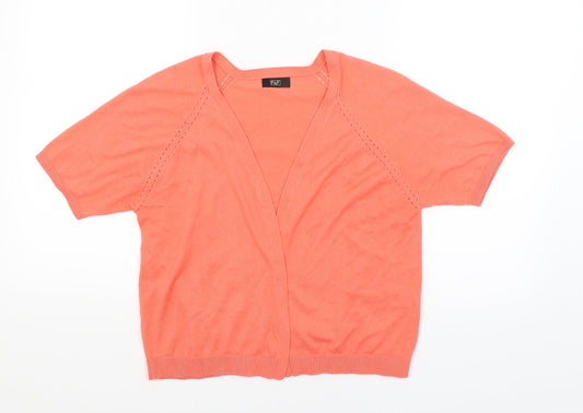 F&F Womens Orange Wrap Jumper Size 14