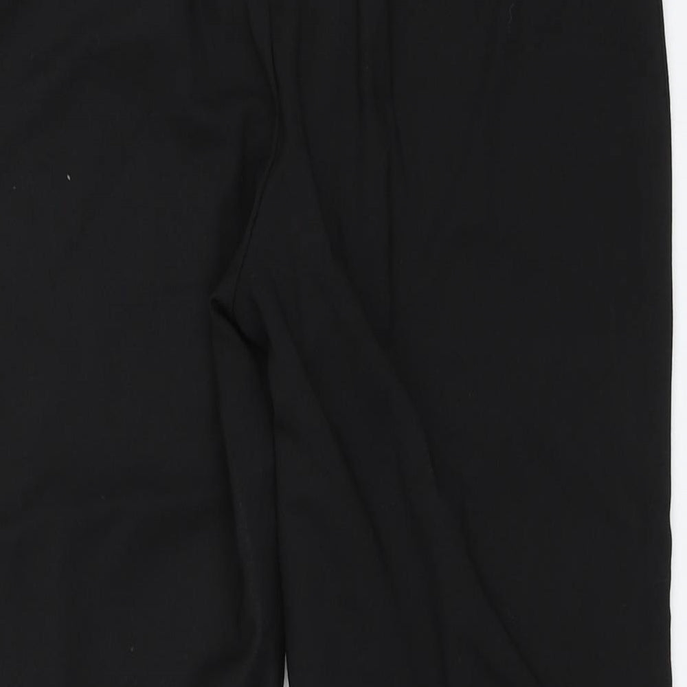 Womens UK Size M Zara Regular Fit Cropped Black Trousers