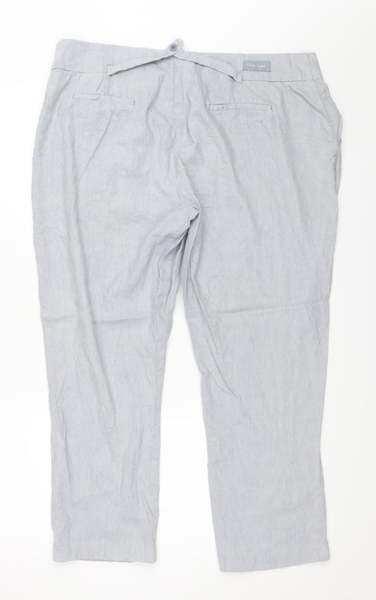 Phase Eight Womens Grey Trousers Size 18 L27 in