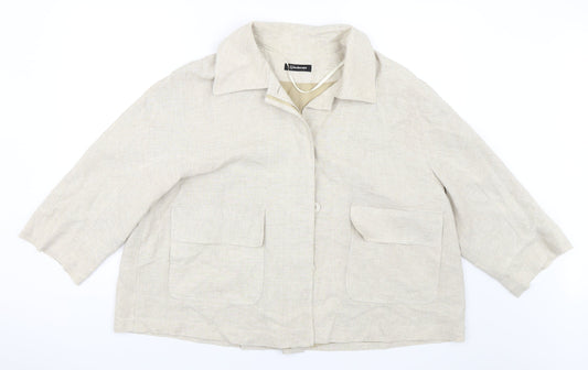 Kaleidoscope Womens Beige Jacket Size 14