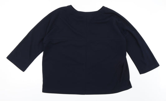 Womens UK Size 14 NEXT Blue Basic Blouse