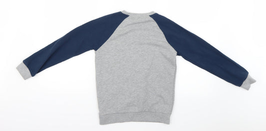 Porto Lucciano Boys Grey Pullover Jumper Size 9-10 Years