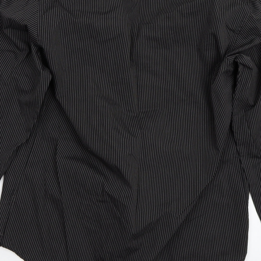 UrbanSpirit Mens Black Striped Button-Up Size S