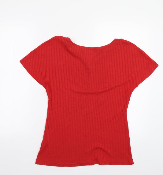 Gerry Weber Womens Red Basic T-Shirt Size 10
