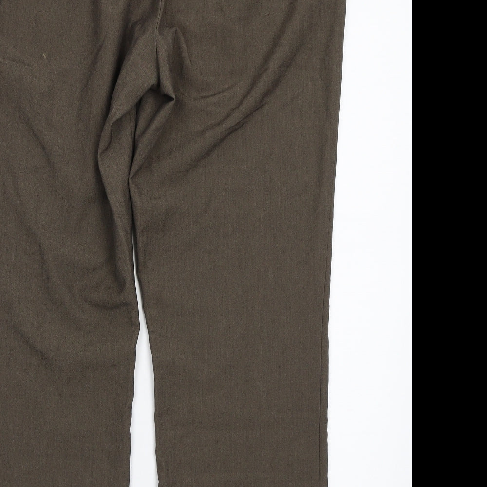 Womens UK Size 16 Marks and Spencer Regular Fit Green Trousers