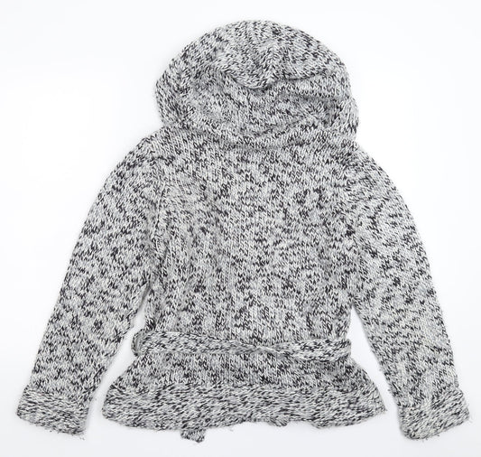 New Look Womens Grey Knit Jacket Coatigan Size 14