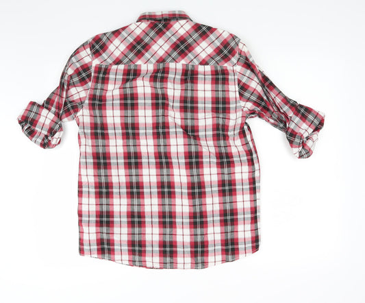 Mens UK Size S Urban Sririt Red Button-Up Short Sleeve Casual Shirt