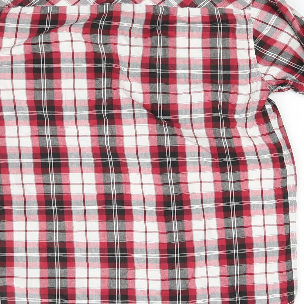 Urban Sririt Mens Red Check Button-Up Size S