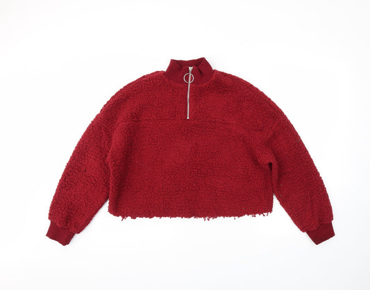 SheIn Womens Red Pullover Jumper Size S
