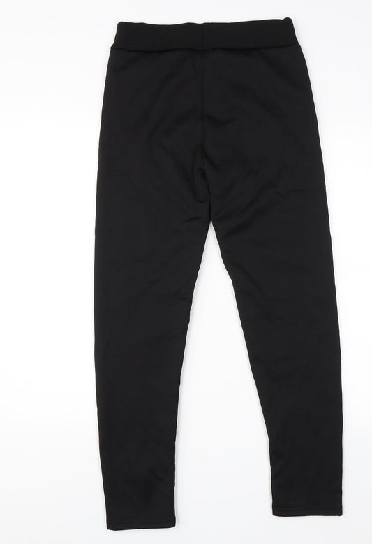 Womens UK Size 6 Preworn Regular Fit Black Trousers