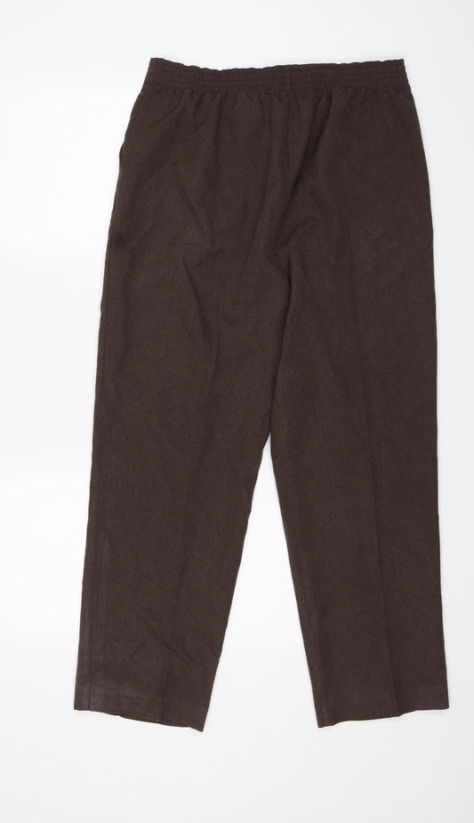 Womens UK Size 14 Bonmarché Regular Fit Brown Trousers