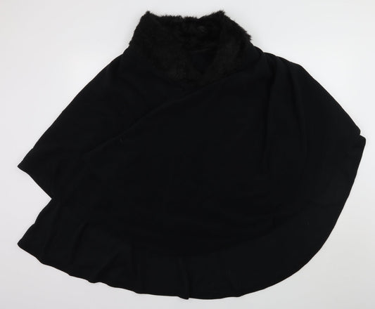 M&Co Womens Black Wrap Jumper One Size
