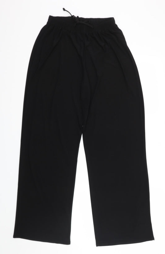 Womens UK Size 14 Mia Moda Regular Fit Dress Pants Black Trousers